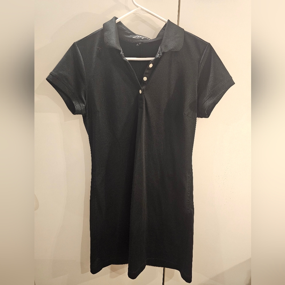 Nike Black Polo Dress with Short Sleeves
